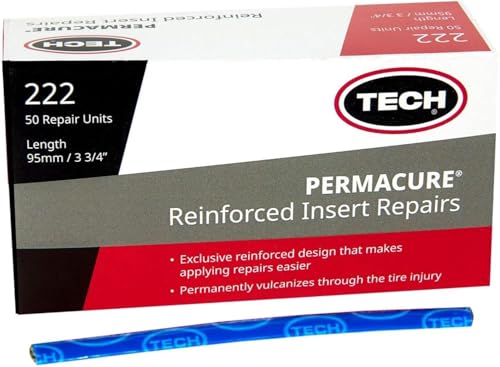 Permacure Tubeless Tire Repair Plugs, Reinforced Natural Rubber, 95mm