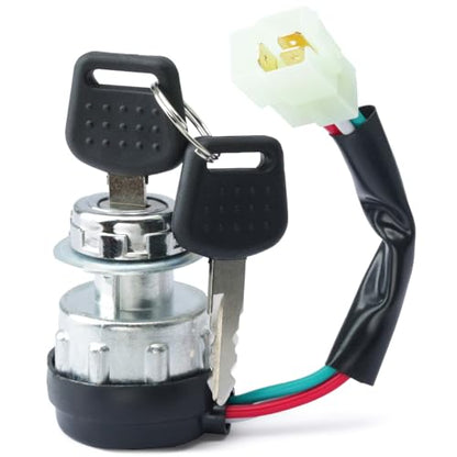 3-Way 3-Wire 14222 Rotary Push Button Ignition Switch Kit Replacement for Hammerhead SS150 GTS150 SS250 GTS250 LE150 for Trailmaster 150CC 250CC Go-Kart for American Sportworks 150CC Karts