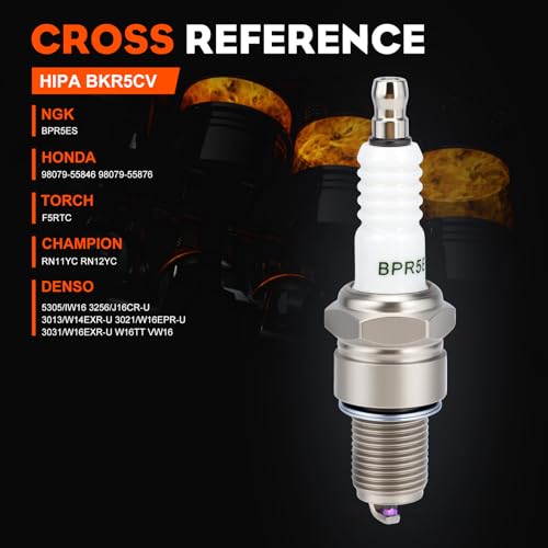BPR5ES Spark Plug for NGK 7734 Honda 98079-55846 Torch F5RTC 2 Pack - size: BPR5ES 2pack