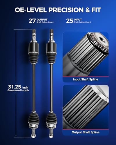 KAX CV Axle Front Driver and Passenger Side Fit for Subaru - size: Front - 66-7381