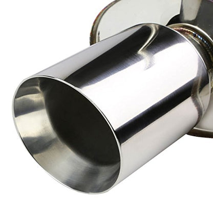 Auto Dynasty 4" Rolled Catback Exhaust Tip System For 2006-2009 Mitsubishi - color: Rolled Tip