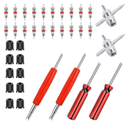 Riseuvo 36Pcs Tire Valve Stem Removal Tool Kit