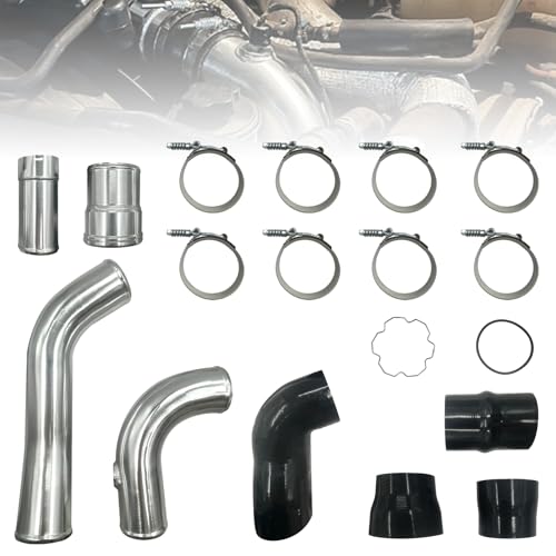 Hot & Cold Side Intercooler Pipe Boot Kit Fit for 2011-2016 Ford F-250 F-350 F-450 6.7L Powerstroke Diesel Aluminum Alloy Intercooler Pipe for Ford F250 F350 F450 6.7L Powerstroke Diesel