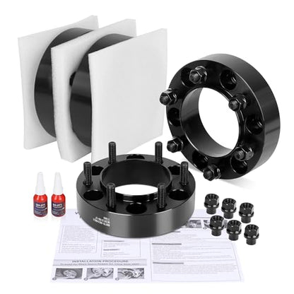 6x5.5 Hubcentric Wheel Spacers for 1995-2023 Tacoma 1989-2024 4Runner with ET Lug Nuts, 1.5 inch 6x139.7 Forged Spacer with 12x1.5 Studs & 106mm Hub Bore Tundra FJ Cruise Fortuner Sequoia GX460 GX470 - size: 1.5 Inch