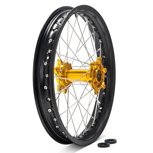 TOFR 18"x2.15" CNC Rear Wheel Rim Hub Set for Surron Ultra Bee - color: Gold, size: N/A Front 18" Rear