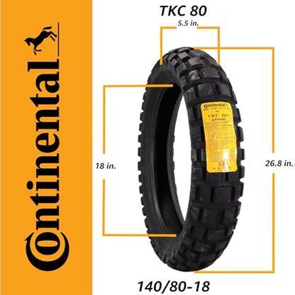 Continental TKC 80 Twinduro Front & Rear Tire Set 120/70-19 & 140/80-18 - size: 120/70-19, 140/80-18
