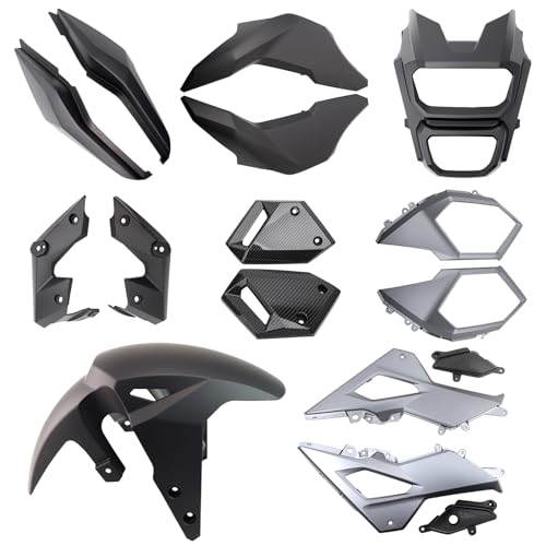 Mokuo Motorcycle Fairing Kits Compatible with Honda Grom MSX 125 2017-2020,Black Color - style: Black