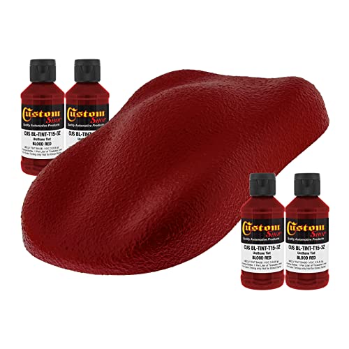 Custom Coat 3 Ounce, Blood Red, Bed Liner Tint Concentrate, 4 Pack - color: Blood Red, size: 3-Ounce (Pack of 4)
