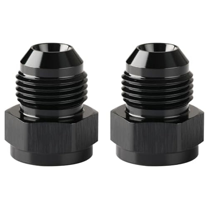 6AN Female to 8AN Male Flare Expander Fitting Adapter Aluminum Black, Pack of 2 - color: Black - 2pcs, size: 6AN Female to 8AN Male