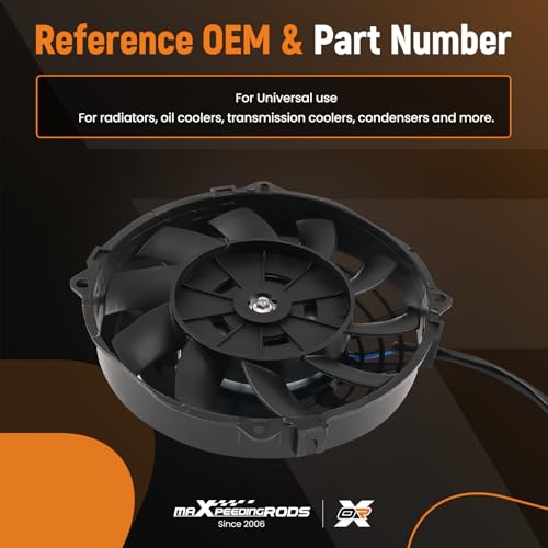 maXpeedingrods 7" inch Universal Electric Radiator Cooling Fan 12V 80W - size: 7 inch