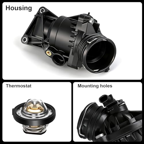 Engine Coolant Thermostat Housing Assembly with Gasket Compatible with Mercedes-Benz C300 C350 CLS400 GLE350 GLK350 ML350 R350 SLK350 3.5L,Replaces#902-5844 A2762000115 2762000515 - size: 902-5844