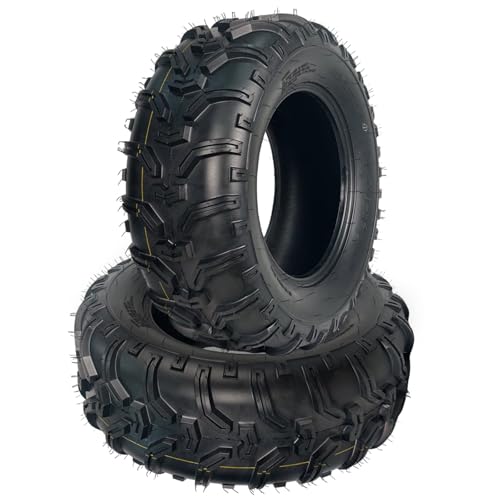 Heavy Duty 6-Ply 24x8x12 ATV/UTV All Terrain Tire Set, Tubeless, 2-Pack – Superior Grip on Mud, Snow, Trail, Dirt & Sand – Fits Quad, Golf Cart – Durable, Puncture-Resistant Replacement