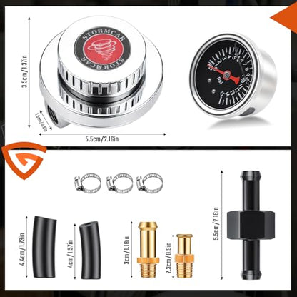 GEARLAST 1-5 PSI Fuel Pressure Regulator Carburetor Carb Fuel Pump Kit
