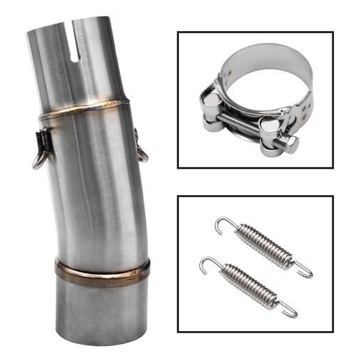 Motorcycle Exhaust Mid Pipe, Slip-On Muffler Adapter Connect Pipe Compatible with Kawasaki Ninja 400 Z400 (2018-2023), Ninja 500 Z500 (2024) - size: 2018-2024