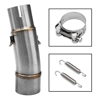Motorcycle Exhaust Mid Pipe, Exhaust Muffler Adapter Connect Pipe, Compatible with Kawasaki Ninja 250 300 400 500 650 Z250 Z300 Z400 Z500 Z650 2018-2024