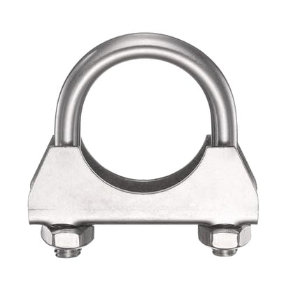 HARFINGTON U Bolt Muffler Exhaust Clamp 33mm/1.3" 304 Stainless Steel U-Bolt Clamps Muffler Tip Hook Saddle Exhaust Clip for Tip Pipes Connection - size: 33mm