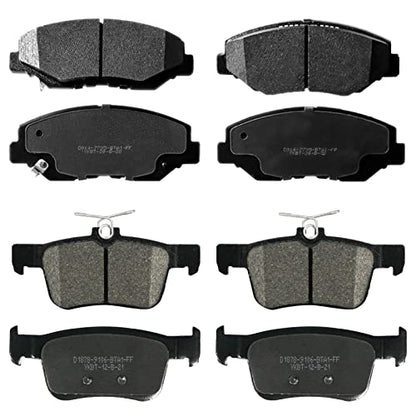 SIPAUTEC-Front and Rear Carbon Fiber Ceramic Brake Pads Replacement For 2016 2017 2018 2019 2020 2021 Honda Civic SP914 SP1878 - style: D914-D1878