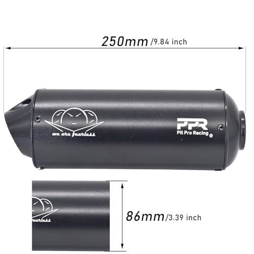 38mm Motorcycle Exhaust Muffler Tip Pipe Fits for 50cc 110 125cc 150cc 160cc Dirt Pit Bike ATV Quad 4 Wheeler Black - size: Muffler-38mm-2