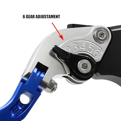 CHIFUN Brake Lever and Clutch Lever Set Replacement for BMW G310R G310GS 2017-2025, Motorcycle Foldable Length Adjustable Handlebar Lever (Blue) - color: Blue