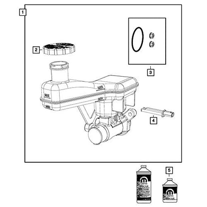 LIRU Car Master Cylinder Brake Fluid Reservoir Cap 68211910AB,68303540AA