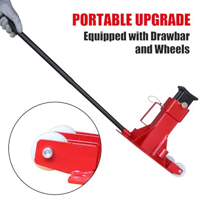 Big RED Torin 7 Ton Heavy Duty Jack Stands: Pin Style Jack Stand with 2 Casters and Handle, Easily Portable Car Stand for SUV, Trucks and Pick Ups - Red - size: 7 ton, style: Deluxe Base