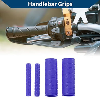 1 1/8" / 29mm 1 1/8" / 29mm Motorcycle Hand Grips Cover Kit Non Slip Rubber Handlebar Grips for Motorcycle Scooter Bicycle ATV Blue 1 Set - color: Blue