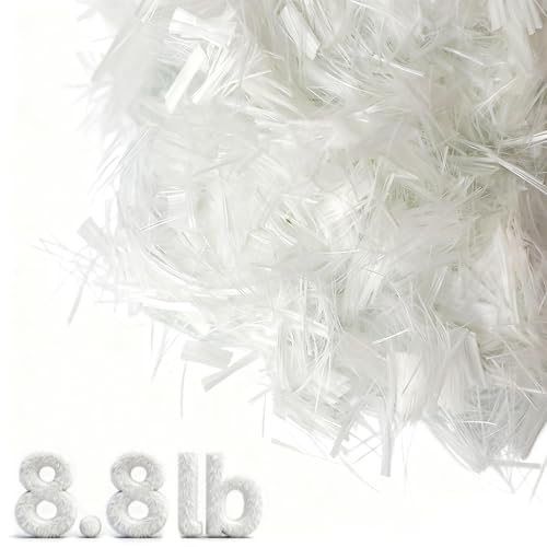 8.8 LB Fiberglass for Concrete, Chopped Fiberglass Strand with 3/4” Length for Cement Plaster Mortar Reinforcement, Anti-Crack Anti-Seepage Concretes Fiber Mix Additive for Wall Garden Floor Building - size: 8.8LB