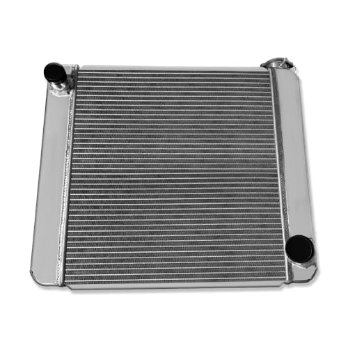 Universal 22" x 19" Aluminum 2 Rows Radiator For GM Chevy SBC BBC - size: 22" x 19"