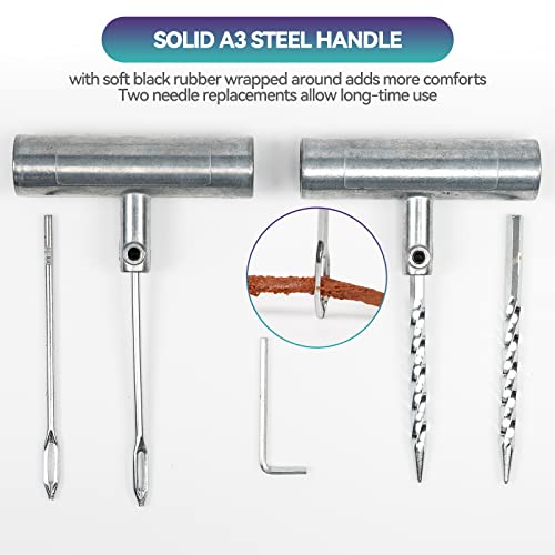 AUTOXBERT Universal Tire Repair Kit 45Pcs Heavy Duty Car Emergency Tool Plug Set - size: 45pcs Compact kit