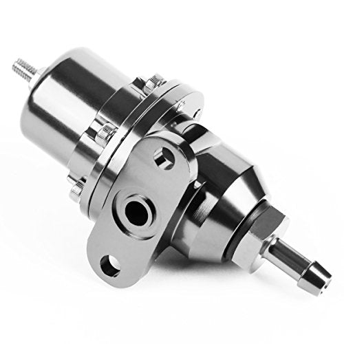 Auto Dynasty Adjustable Fuel Pressure Regulator, Compatible with Honda/Acura DOHC Engine, (Silver) - B16 B18 B20 F20 F22 H23 - color: Silver