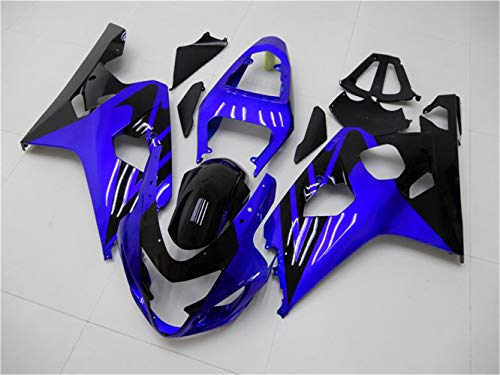 YTL Blue Black Full Fairing Fit for Suzuki 2004-2005 GSXR 600/750 - color: 005 Blue Black