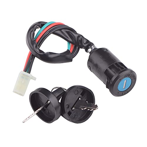 4 Pack Ignition Key Switch with Cap for 50cc 70cc 90cc 110cc 125cc 150cc 200cc 250cc TaoTao SUNL ATV Dirt Bike Electric Scooter 4 Wheeler Chinese Quad