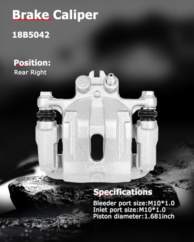 cciyu Rear Right Disc Brake Caliper Assembly With Bracket 18B5042 - size: Rear Right[18B5042]