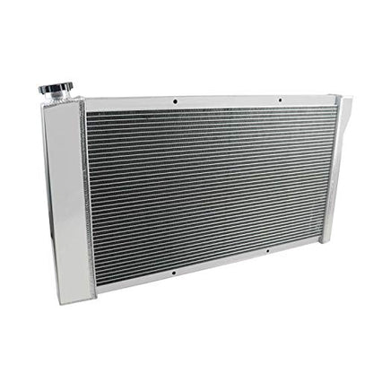 ECMRAD 3 Row Aluminum Radiator Compatible with Chevy K5 Blazer C10 C20 C30 1969-1972 1970 1971 5.0L 5.7L V8 350 307 Performance Engine Cooling