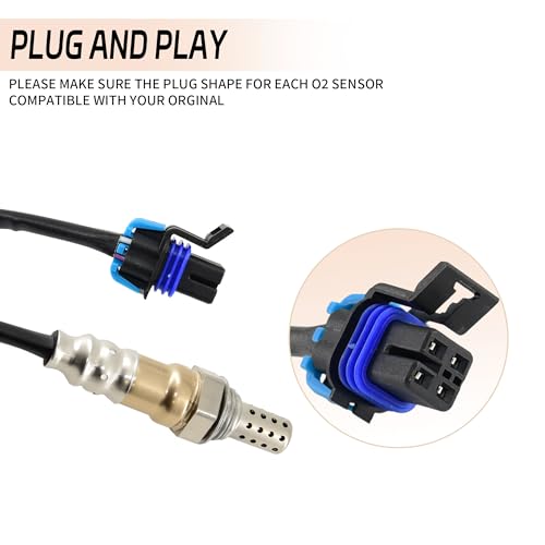 Oxygen Sensor Upstream Downstream 234-4566 234-4565 Compatible for 2007-2019 Chevrolet Camaro Equinox Impala Traverse GMC Acadia Buick Enclave Cadillac XTS Pontiac [3.6L V6] Engine Only