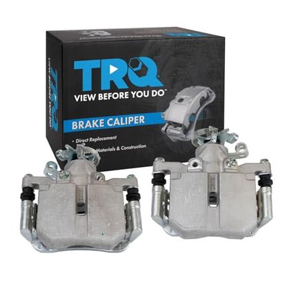 TRQ Rear Brake Caliper Set Zinc Coated Brackets Hardware - color: Replacement, size: CLA32207