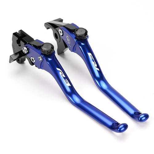 MOWOK Fit for Yamaha R3 YZFR3 Adjustable Brake Clutch Levers - color: Blue