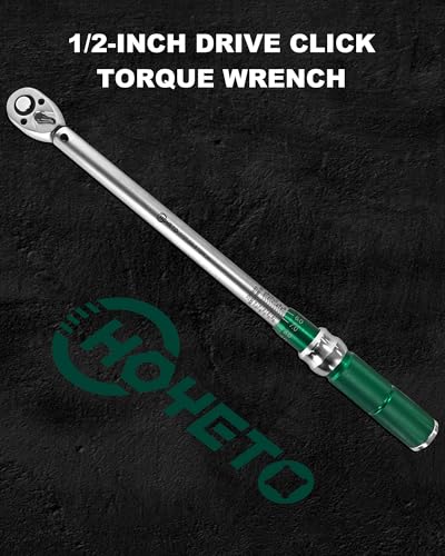 1/2" Drive 1Pc Click Torque Wrench Set, 14.75-154.8 ft.lb / 20-210Nm - size: 1/2″ 1PC