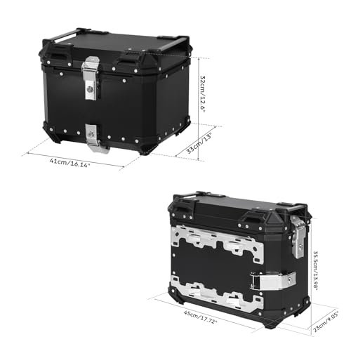 Green-L 36L Saddlebags Panniers Side Case Luggage Bag & 45L Tail Box Top Case Fit for BMW R1300GS 2023-2025 - color: Set B