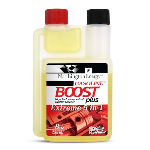 Gasoline Boost Plus 5-in-1 Fuel Injector Cleaner, 8oz Bottle Treats up to 200 Gallons of Fuels, Cleans Dirty Fuel Injectors, Increases MPG & Restores Engine Performance, No Sulfur, Made in USA