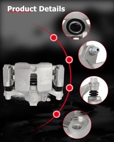 cciyu Rear Left Disc Brake Caliper Assembly with Bracket 18B4644 - size: Rear Left[18B4644]