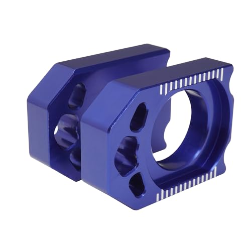 JFG RACING Dirt Bike Rear Axle Blocks,CNC Chain Adjuster for YZ250F 2012-2022/YZ450F 2010-2022 - Blue - size: Large