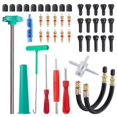 Valve Stem & Core Removal Replacement Tool Kit,Without Tire Removal