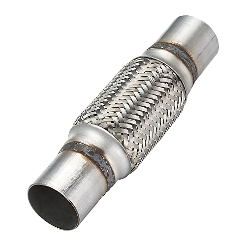 Exhaust Flex Pipe, 2''x 6''Stainless Steel Heavy Duty Exhaust Flex Pipe, Double Braid Exhaust Flex Tube, Overall Length 10'' - size: 2''x6''x10'', style: 1 PC