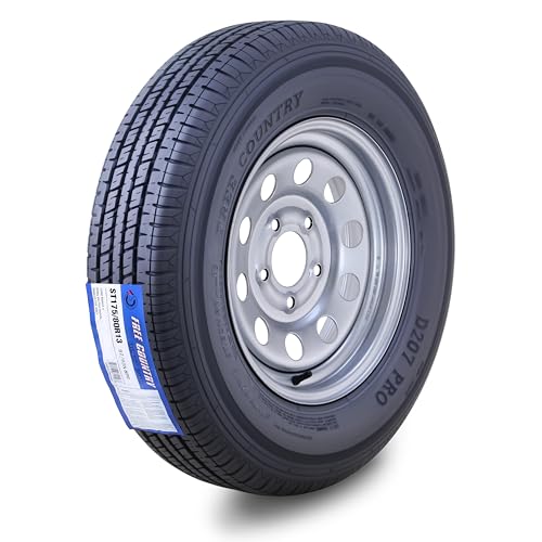 Free Country Trailer Tire Wheel ST175/80R13 8Ply D 97M 5X4.5 Silver Mod Rim - size: ST175/80R13 /8PR