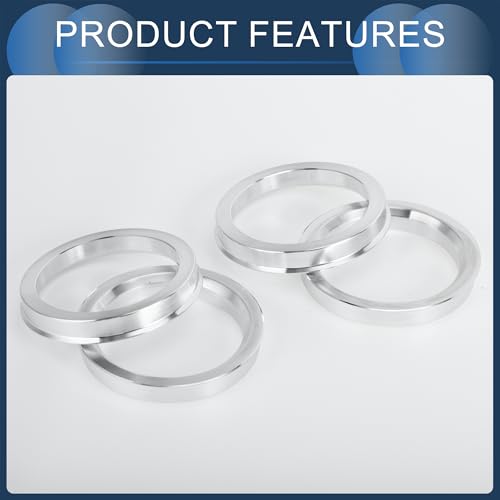 Hub Centric Rings, 57.1mm ID to 70.1mm OD Vehicle Wheel Hubrings Aluminum Alloy, 4 Pcs - size: 57.1mm to 70.1mm