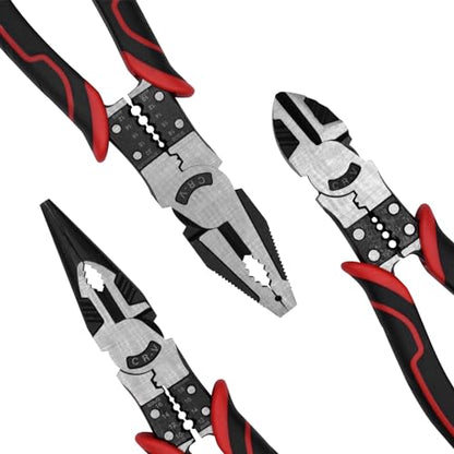 TOOLEAGUE 3Pcs Heavy Duty Pliers Set, 5 in 1 Pliers