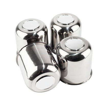 4Pcs 4.25" Stainless Trailer Wheel Center Caps, 4.29" H Chrome - color: Chrome, size: 4.25" Hub 4.29"H