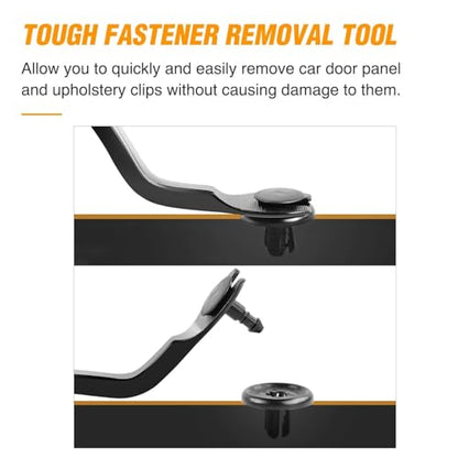 GOOACC Car Panel/Upholstery Fastener Remover Ergonomic Stainless Steel - color: Black, size: 1Pc Remover