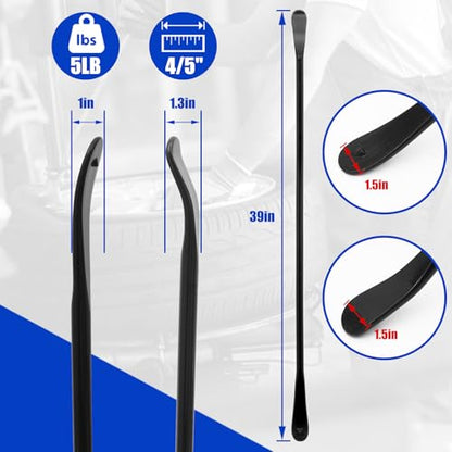 Zihvfzu Tire Mount and Demount Iron, 38 Inch, Black, 2 PCS